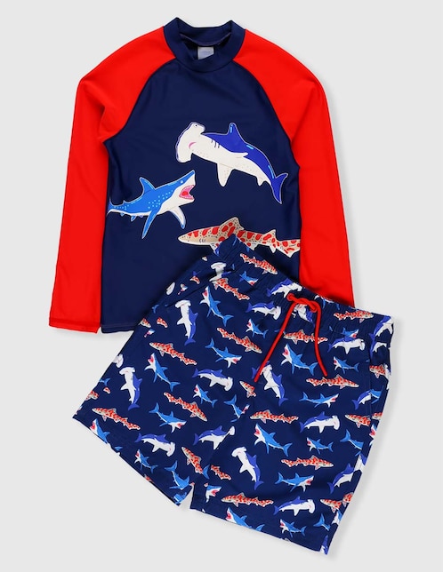 Traje de baño bóxer Piquenique para niño