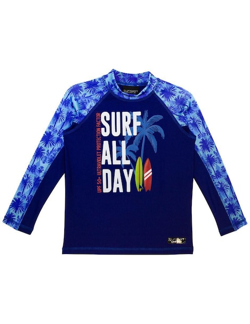 Wetshirt Sunskin estampado gráfico para niño