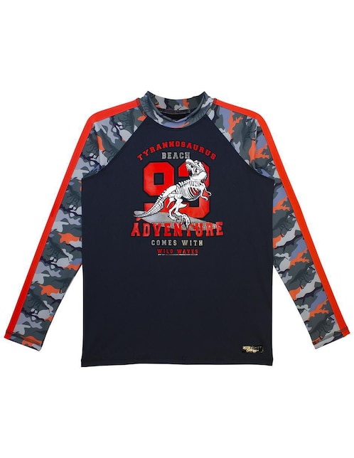 Wetshirt Sunskin estampado camuflaje para niño