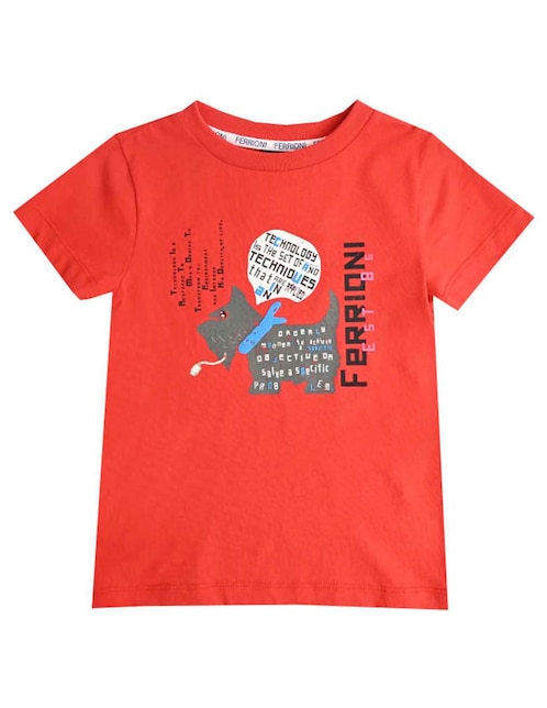 Playera Ferrioni Bong manga regular para niño
