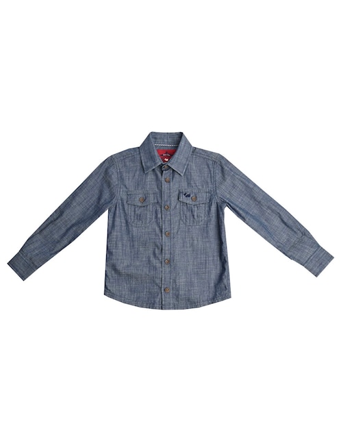 Camisa casual Ferrioni Bikto de algodón manga larga para niño