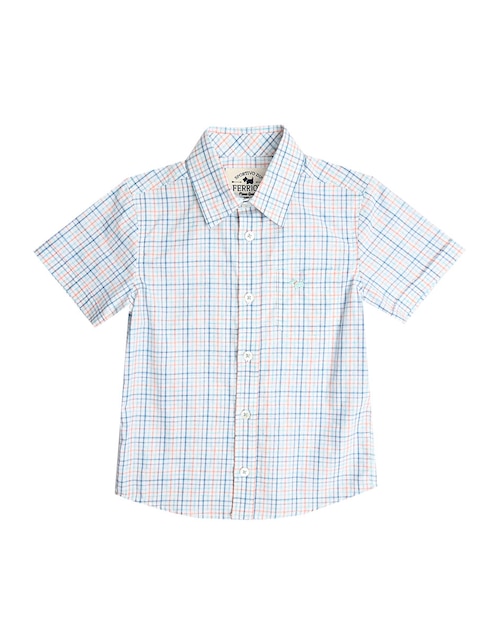 Camisa casual Ferrioni Rona de algodón manga corta para niño