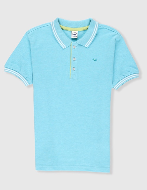 Playera tipo polo de algodón para niño 1