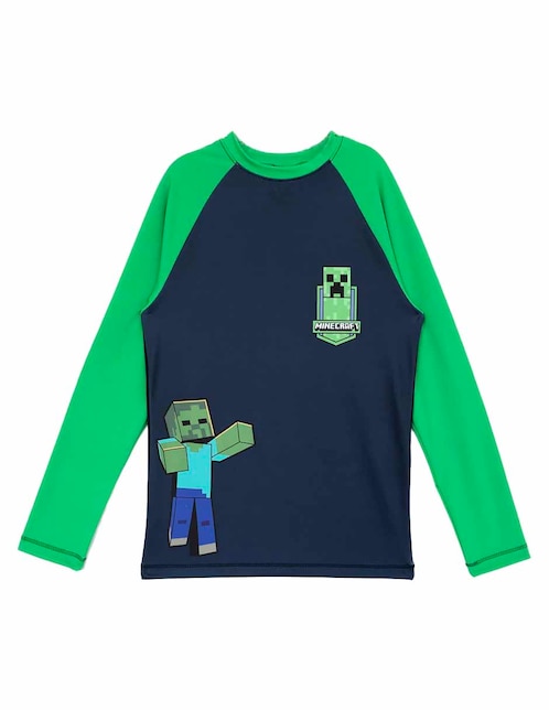 Wetshirt Minecraft estampado gráfico para niño