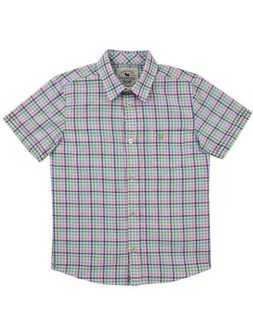 Camisa casual Ferrioni Kerwin de algodón manga corta para niño