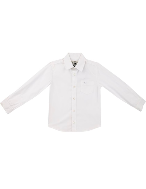 Camisa casual Ferrioni Bruno de algodón manga larga para niño