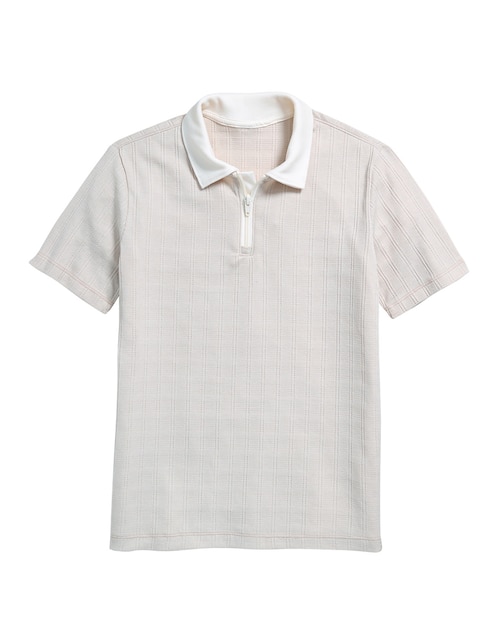 Playera tipo polo de algodón para niño 1