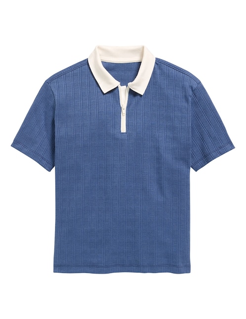 Playera tipo polo de algodón para niño 1