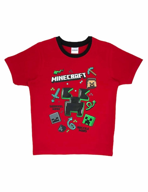 Playera Minecraft manga corta para niño 4
