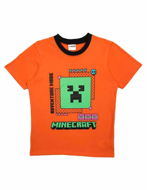 Playera Minecraft manga corta para niño 4