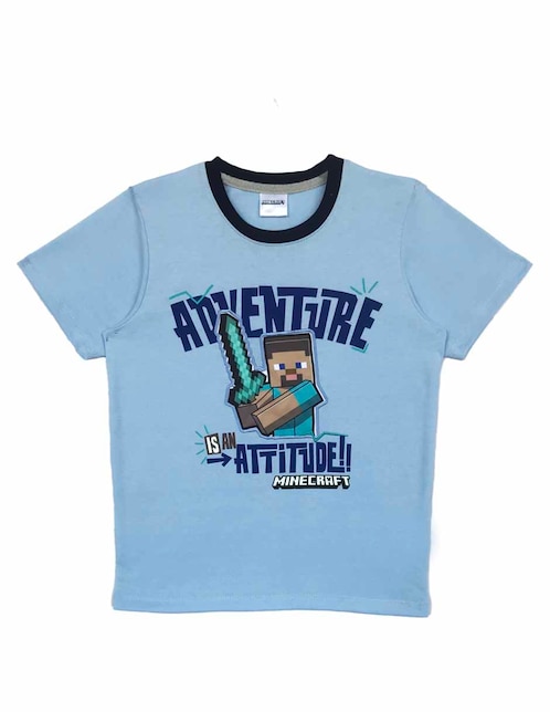 Playera Minecraft manga corta para niño 4