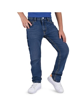 Jeans Skinny Yale Lavado Obscuro Para Niño