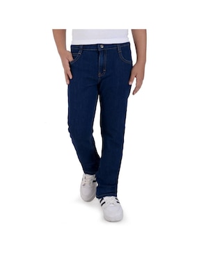 Jeans Slim Yale Lavado Obscuro Para Niño