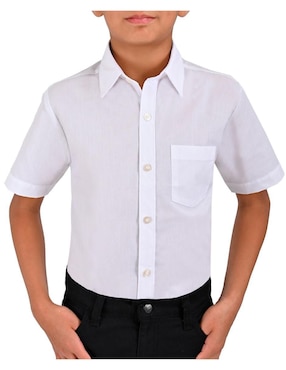 Camisa Casual Yale De Algodón Manga Corta Para Niño