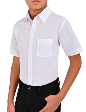 Camisa casual Yale de algodón manga corta para niño