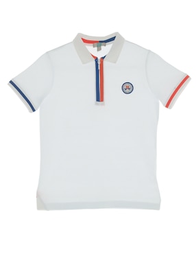 Playera Tipo Polo Piquenique De Algodón Para Niño