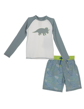 Set Traje De Baño Short Piquenique Para Niño