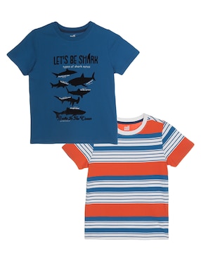 Set Playera Piquenique Manga Corta Para Niño