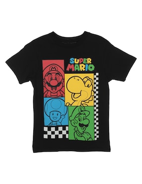 Playera Nintendo Manga Corta Para Niño