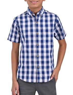 Camisa Casual Yale De Algodón Manga Corta Para Niño