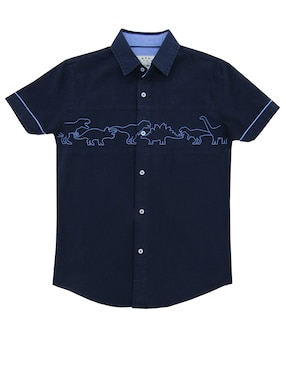 Camisa Casual Ouragan De Algodón Manga Corta Para Niño