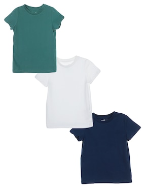 Set Playera Piquenique Manga Corta Para Niño