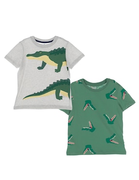 Set Playera Piquenique Manga Corta Para Niño