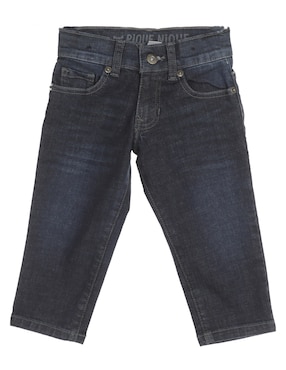 Jeans Slim Piquenique Lavado Obscuro Para Niño