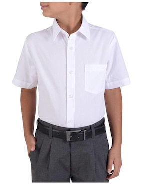 Camisa escolar Pool Jhon By Mr. Gadgets de algodón manga corta para niño