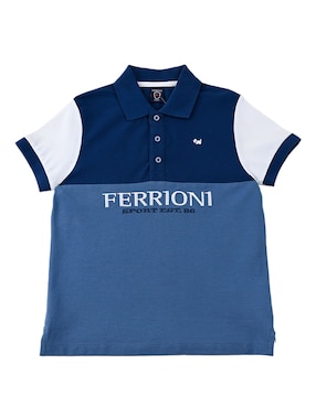 Playera Tipo Polo Ferrioni De Algodón Para Niño