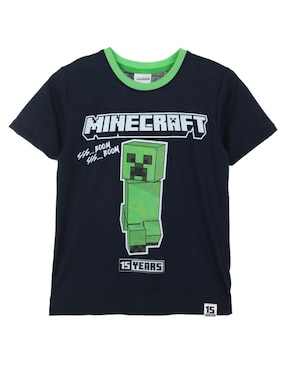 Playera Minecraft Manga Corta Para Niño