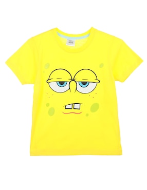 Playera Bob Esponja Manga Corta Para Niño