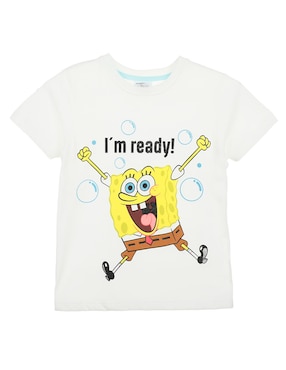 Playera Bob Esponja Manga Corta Para Niño