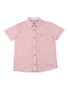 Camisa Casual Ferrioni De Algodón Manga Corta Para Niño