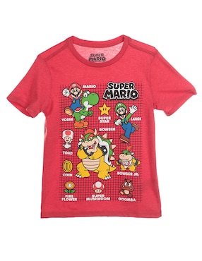 Playera Nintendo Manga Corta Para Niño