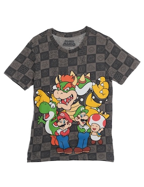 Playera Nintendo Manga Corta Para Niño