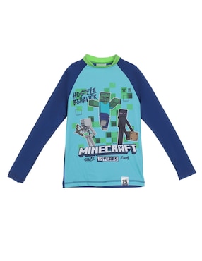 Wetshirt Minecraft Estampado Para Niño