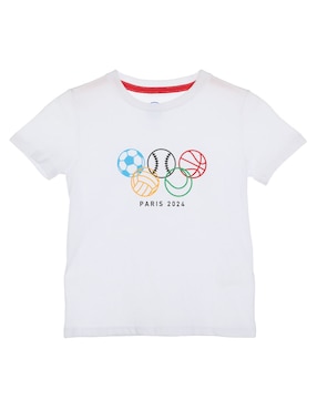 Playera 365 Essential Manga Corta Para Niño