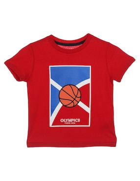 Playera 365 Essential Manga Corta Para Niño