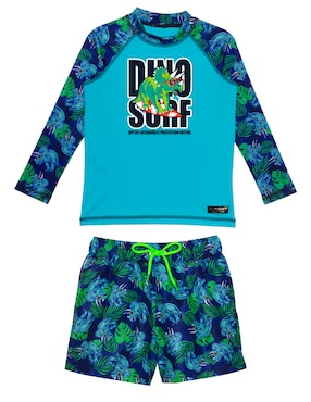 Conjunto Wetshirt Sunskin Estampado Para Niño