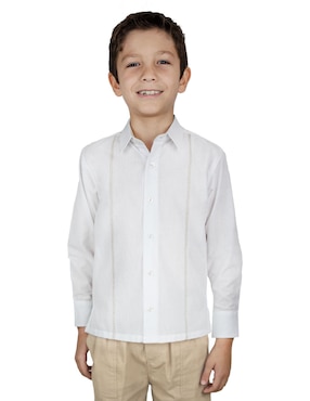 Guayabera Manga Larga Bahia Para Niño