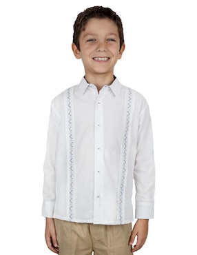 Guayabera Manga Larga Bahia Para Niño