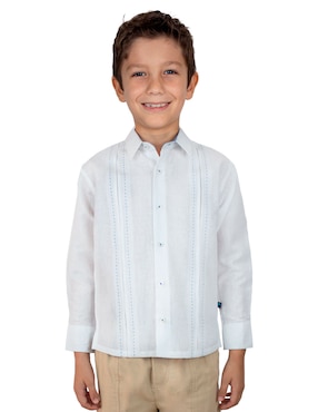 Guayabera Manga Larga Bahia Para Niño