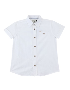 Camisa Casual Ferrioni De Algodón Manga Corta Para Niño