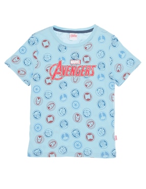 Playera Marvel Manga Corta Para Niño