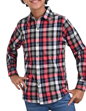 Camisa Casual Yale De Algodón Manga Larga Para Niño