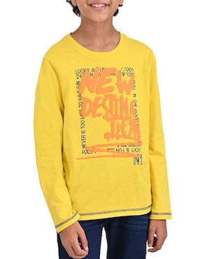 Playera Yale manga larga para niño