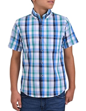 Camisa Casual Yale De Algodón Manga Corta Para Niño