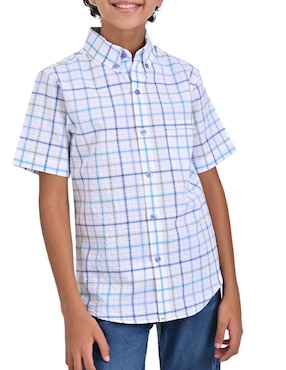 Camisa Casual Yale De Algodón Manga Corta Para Niño