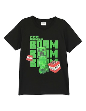 Playera Minecraft Manga Corta Para Niño